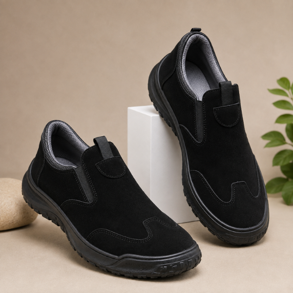 Traveis - Sapatos slip on com Painéis Elásticos e Solas Texturadas