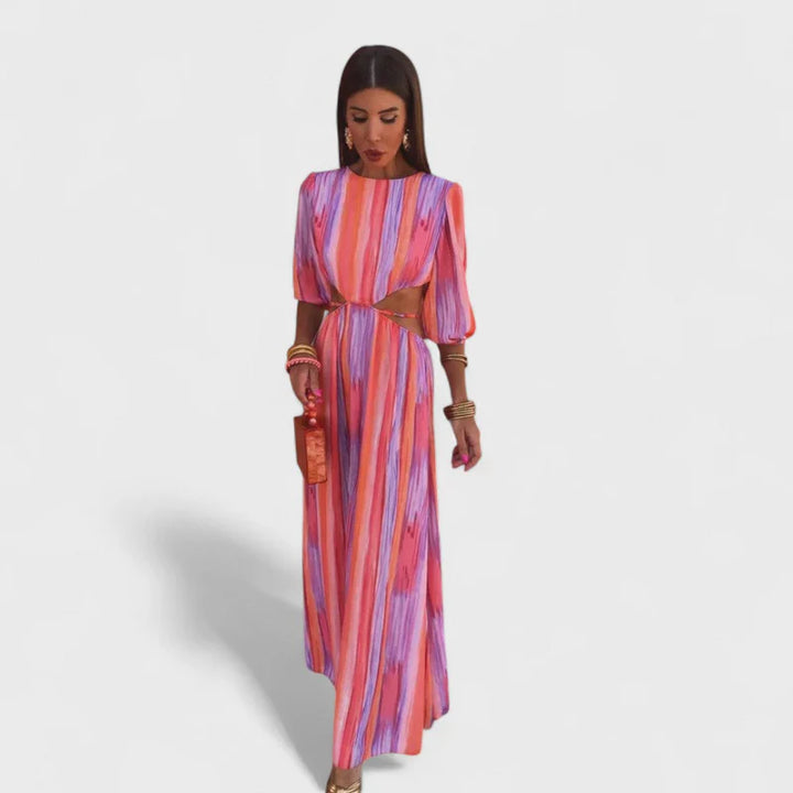 Azevedo - Vestido Longo Elegante com Recortes