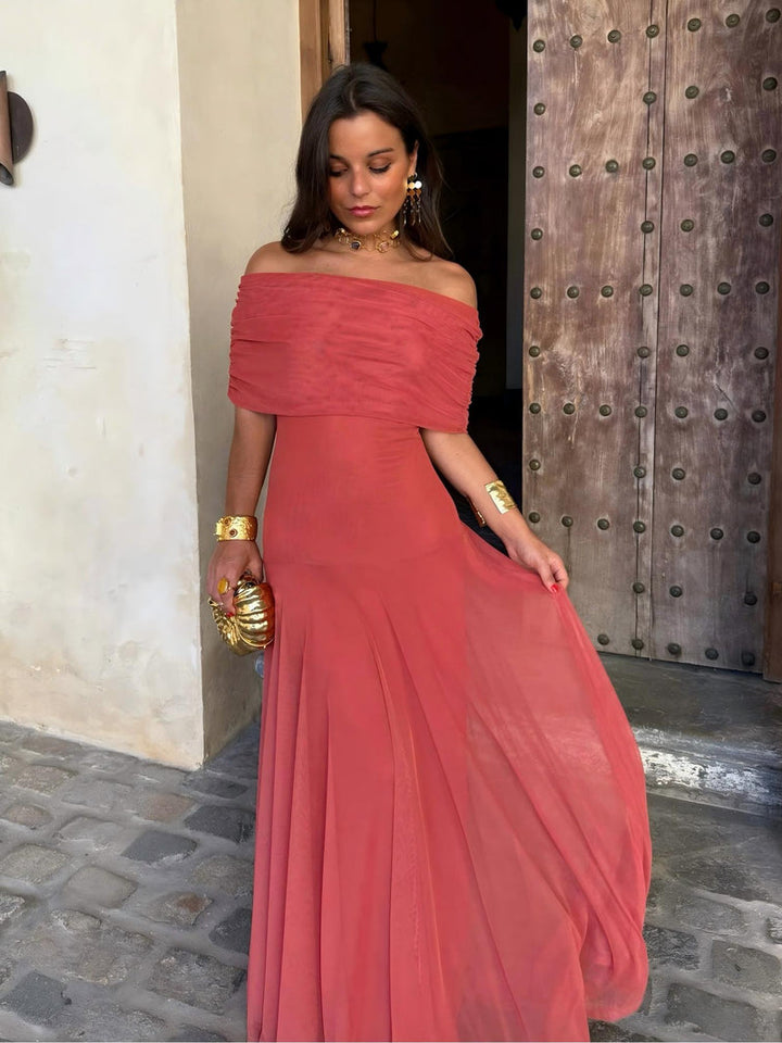 Dainia - Vestido Maxi De Malha Com Um Ombro