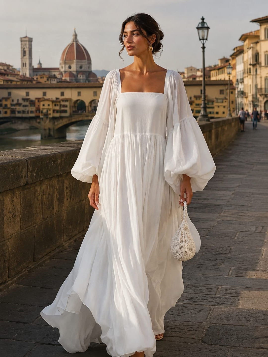 Synila - Vestido Prestige Com Mangas De Lanterna