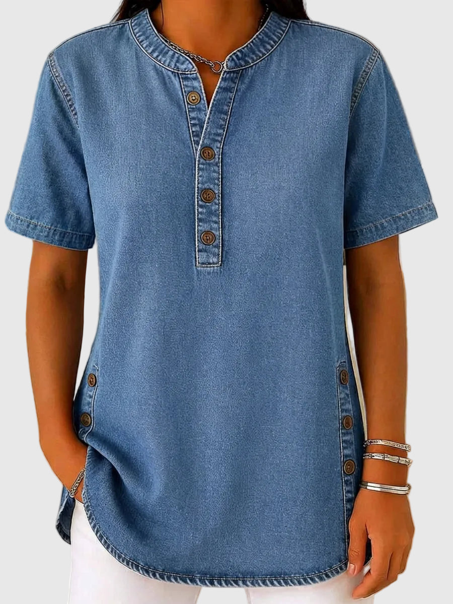 Julina - Blusa De Ganga De Corte Largo