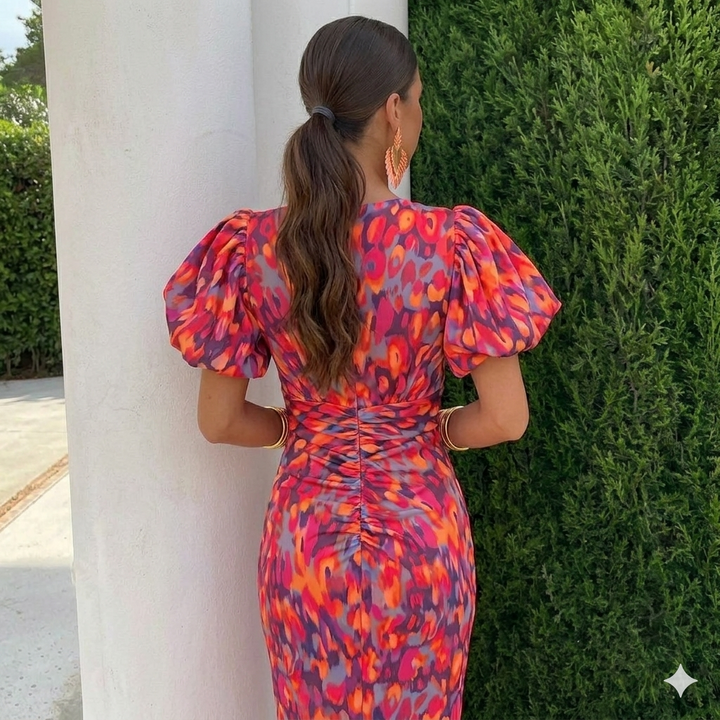 Nutta - Vestido Com Mangas Plissadas
