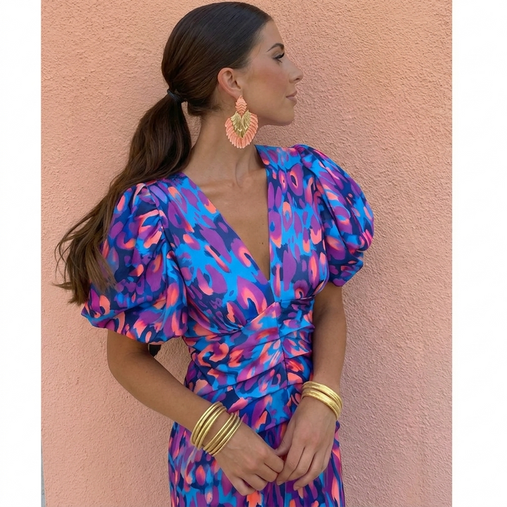 Nutta - Vestido Com Mangas Plissadas