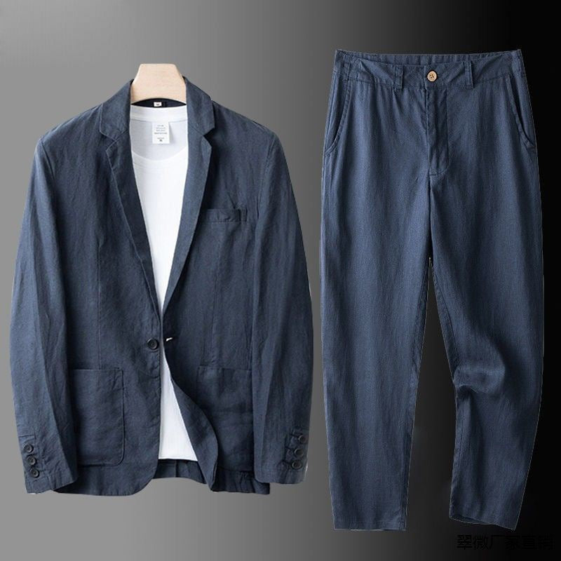 Buttler - Conjunto de fato elegante em linho