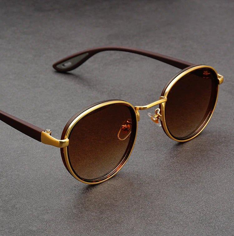 NoirGlow - Óculos de sol circulares Luxe Eclipse