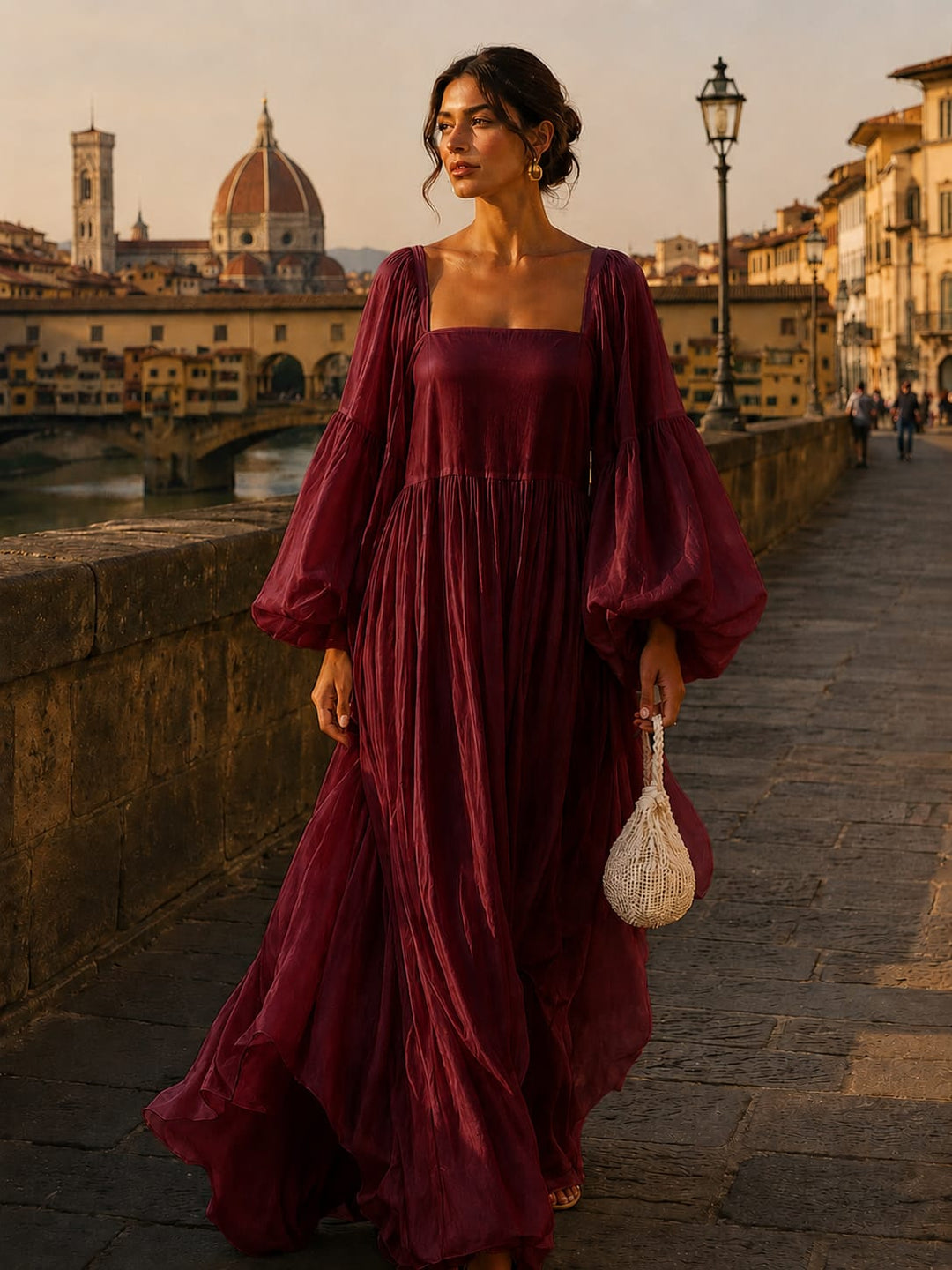 Synila - Vestido Prestige Com Mangas De Lanterna