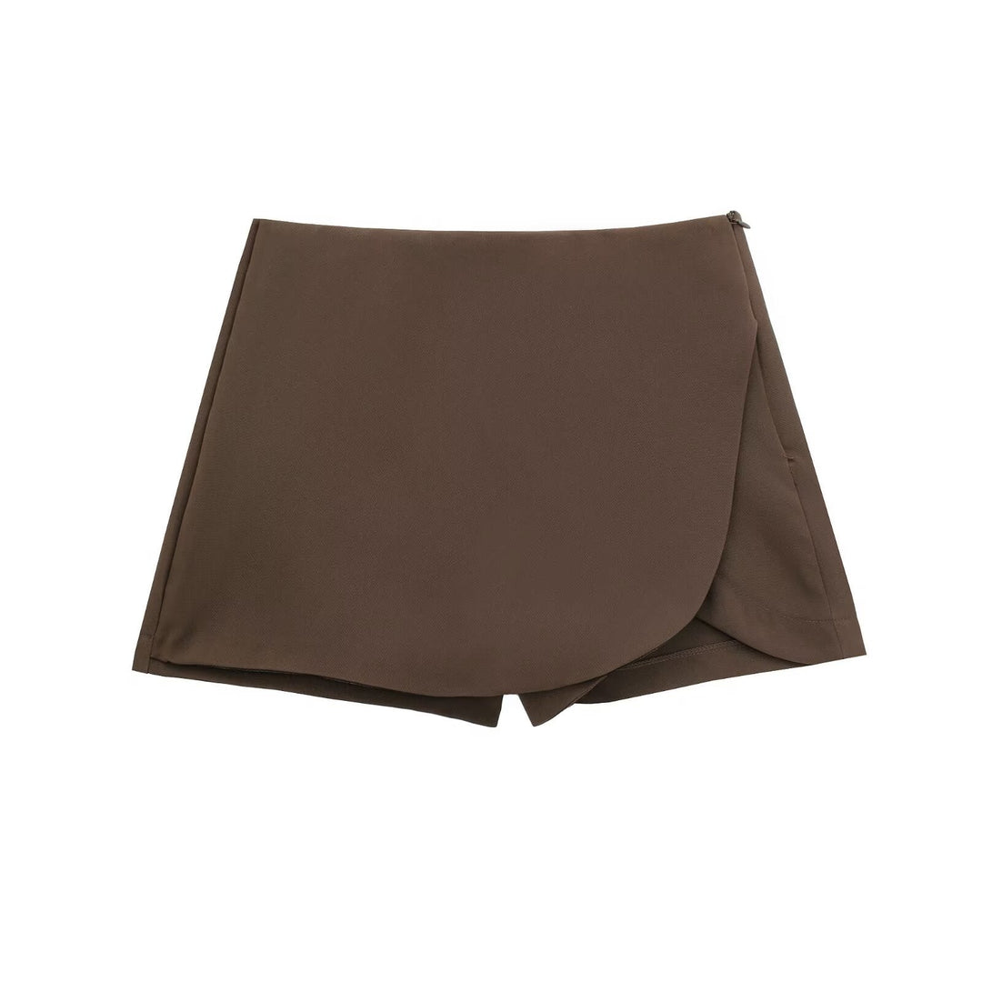 Shavina - Mini-Saia-Calça Envolvente De Cintura Alta