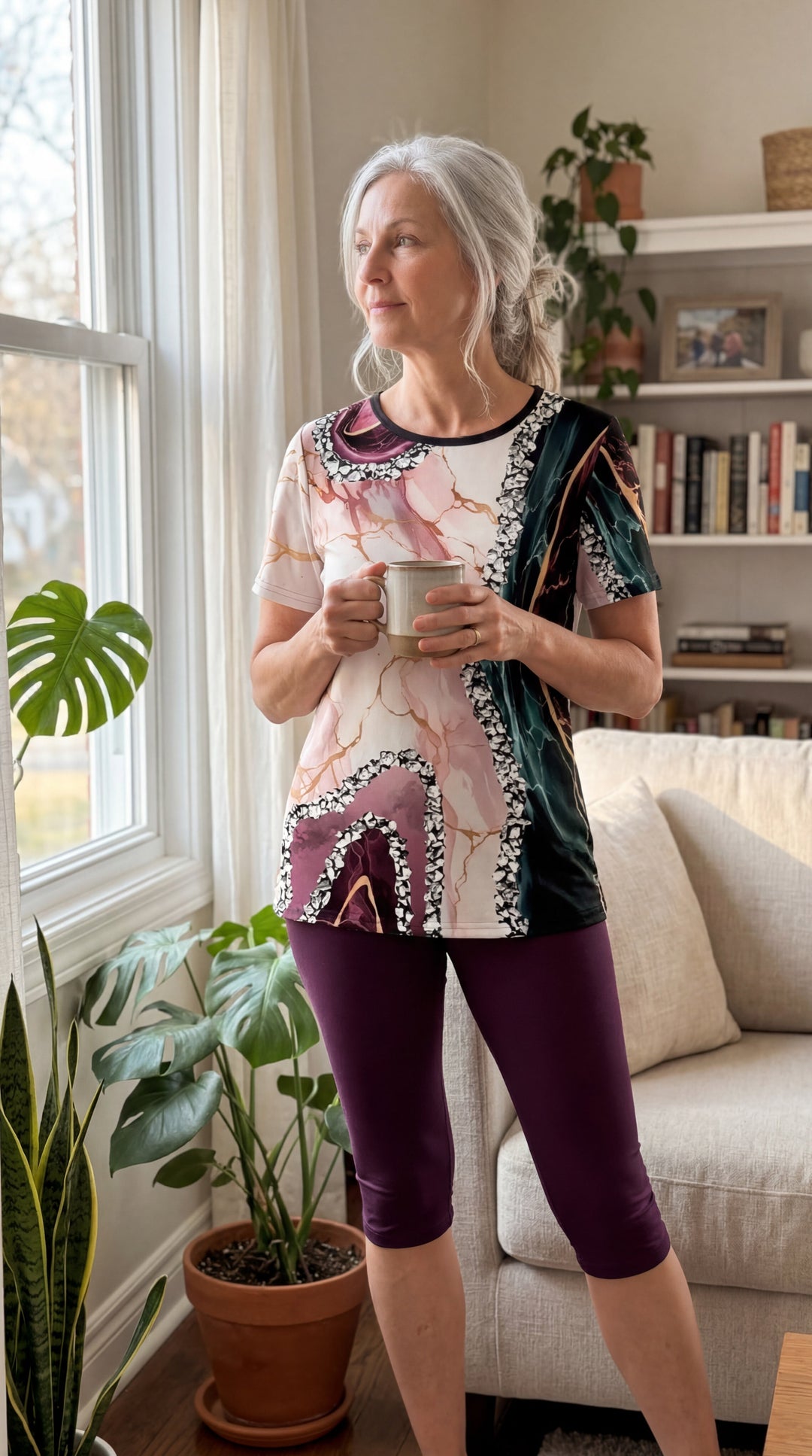 Merena - Conjunto De Duas Peças Estampado e Elástico