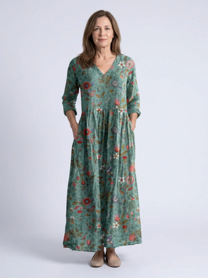 Meriana - Vestido Maxi Floral Premium