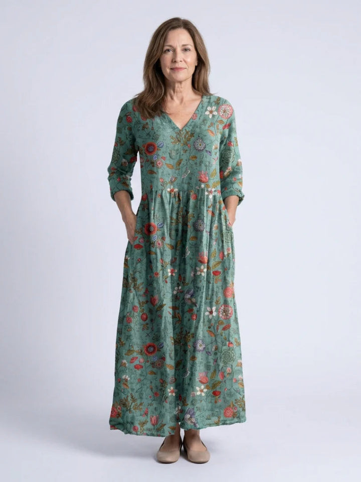 Meriana - Vestido Maxi Floral Premium
