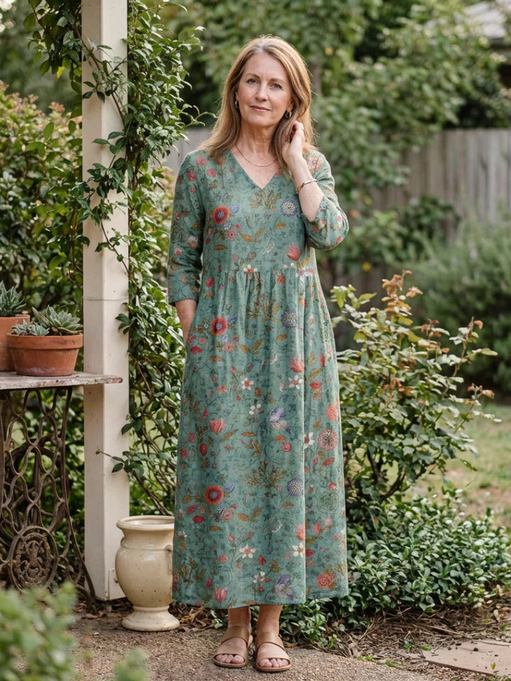 Meriana - Vestido Maxi Floral Premium