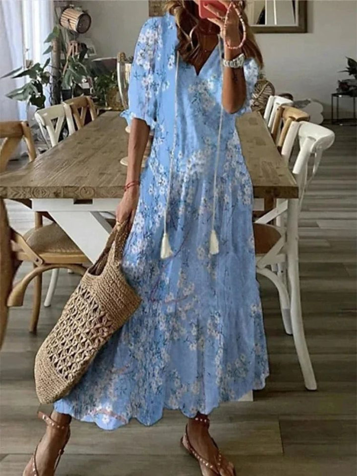 Verute - Vestido Longo Floral em Veludo