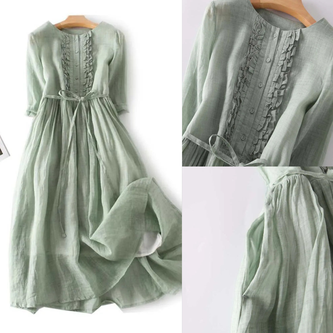 Lithumi - Vestido Maxi de linho