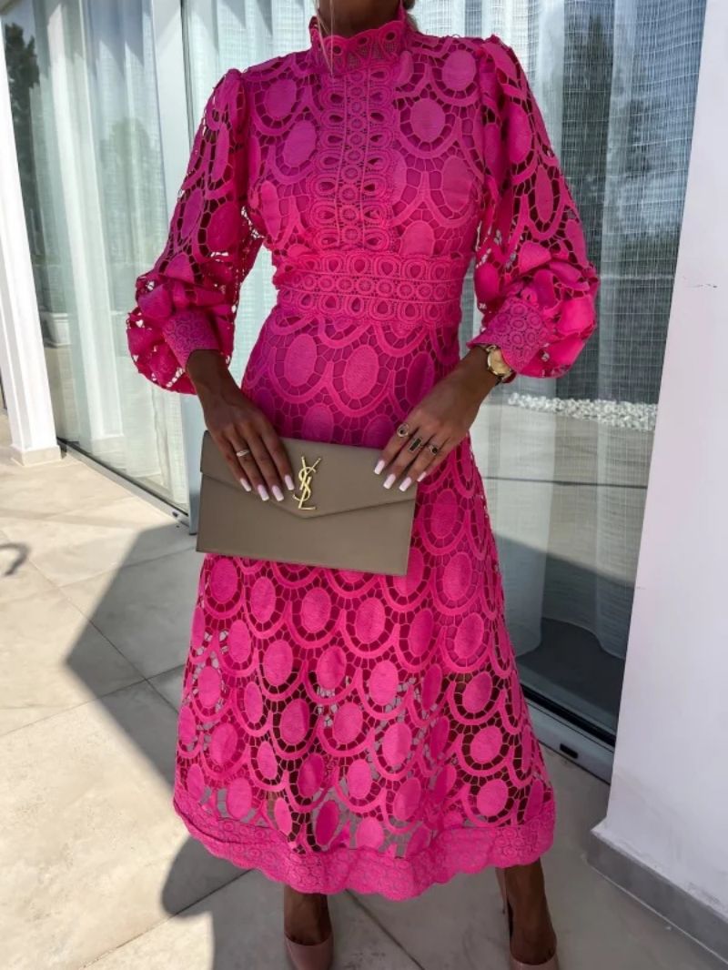 Larena - Elegante Vestido Midi De Renda