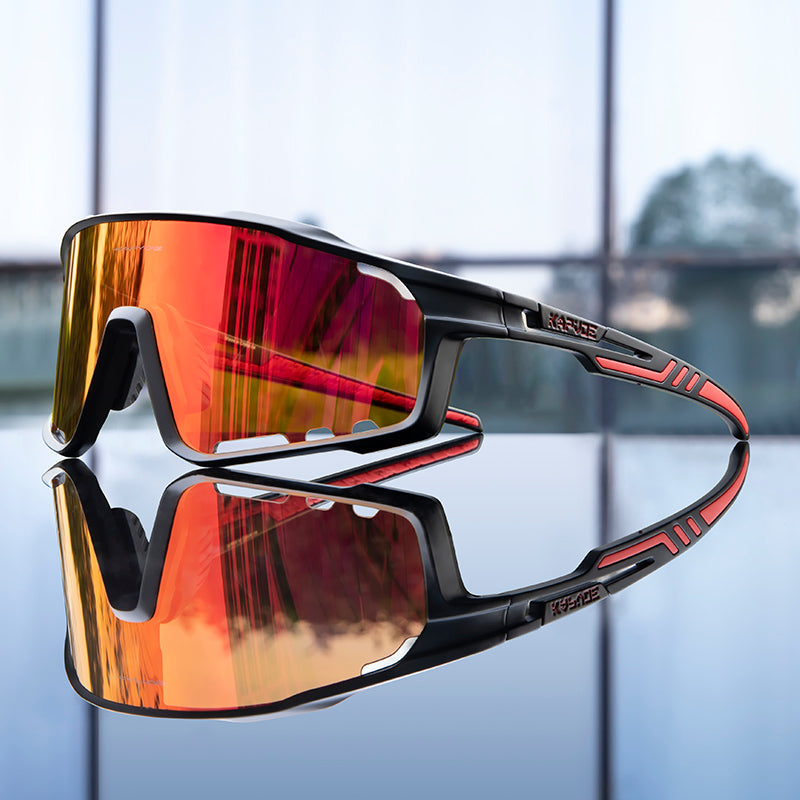 Aerovex - Óculos De Sol De Ciclismo Envolventes Com Lentes Espelhadas