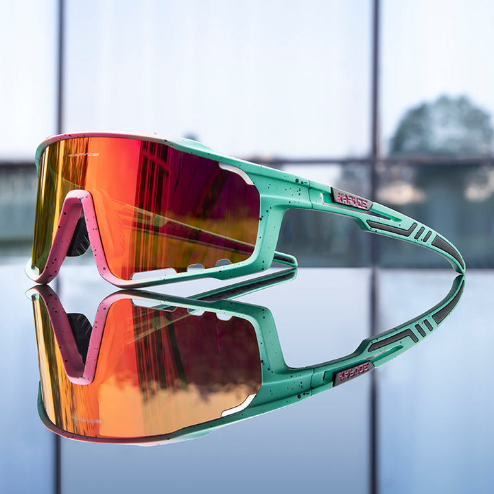 Aerovex - Óculos De Sol De Ciclismo Envolventes Com Lentes Espelhadas