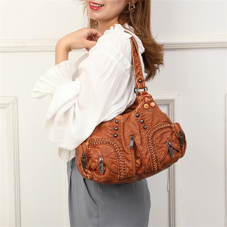 Alician - Mala Boho com Vários Bbolsos com Fecho