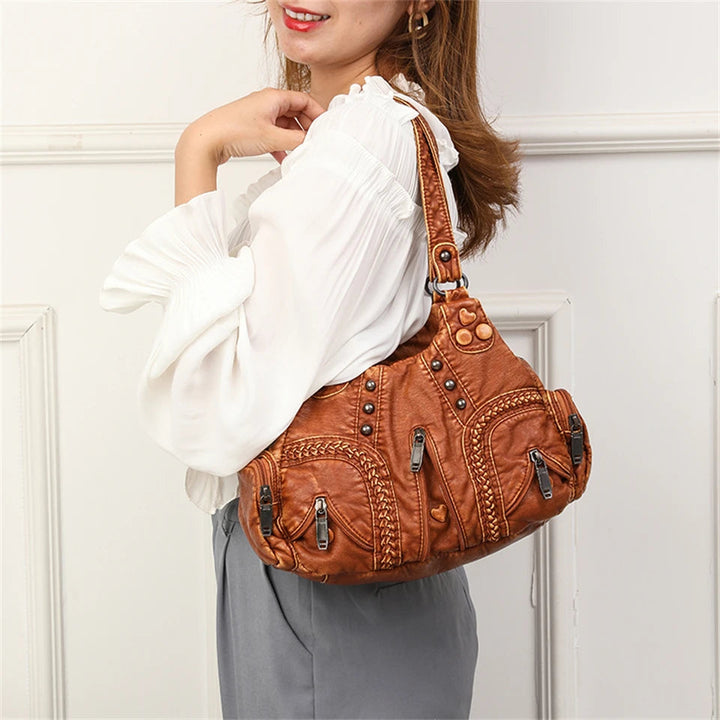 Alician - Mala Boho com Vários Bbolsos com Fecho