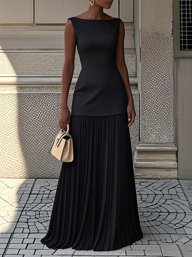 Ndilokelwa - Vestido Maxi Plissado