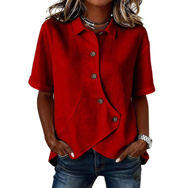 Thabata - Blusa Elegante De Manga Curta