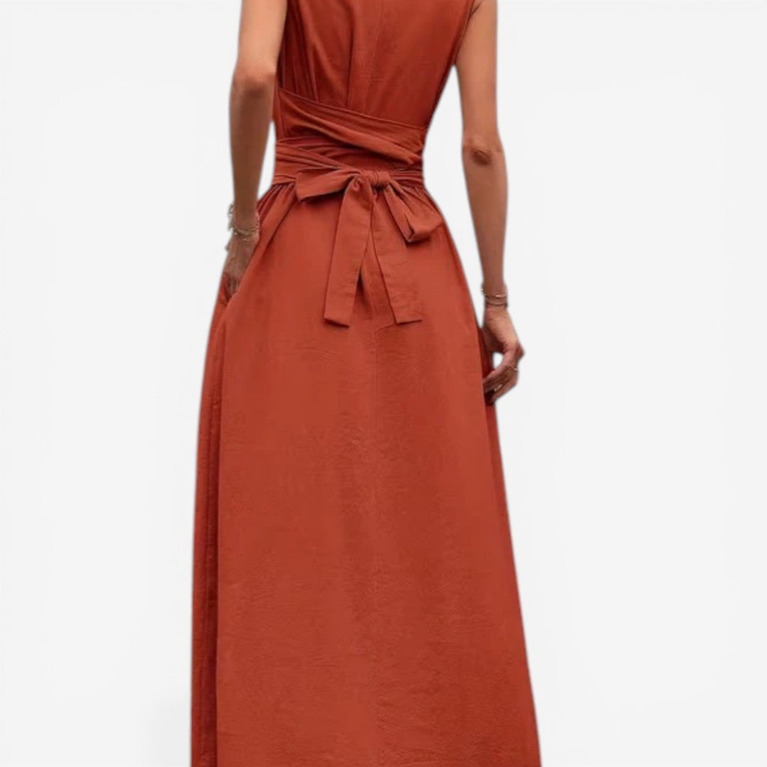 Tilina - Vestido Sem Mangas Com Laços Nas Costas, De Estilo Casual