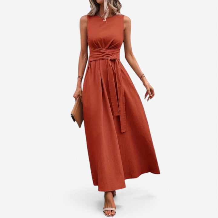Tilina - Vestido Sem Mangas Com Laços Nas Costas, De Estilo Casual