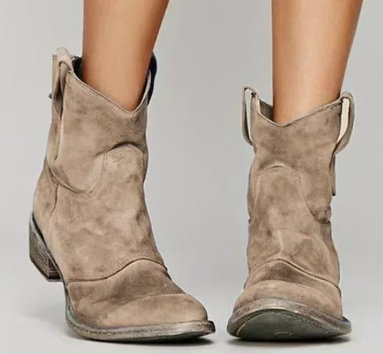 Sugeira - Botas De Cano Curto Em Camurça