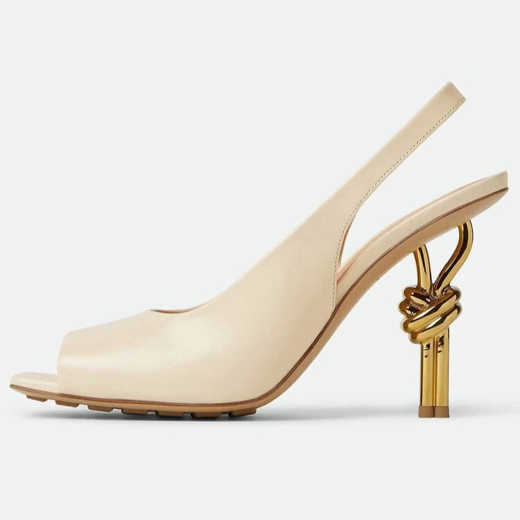 Zamren - Sapatos de Salto Alto Com Tiras Atrás