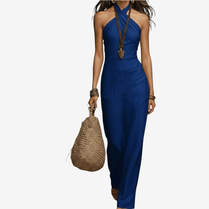 Nitisha - Vestido Maxi Com Decote Cruzado