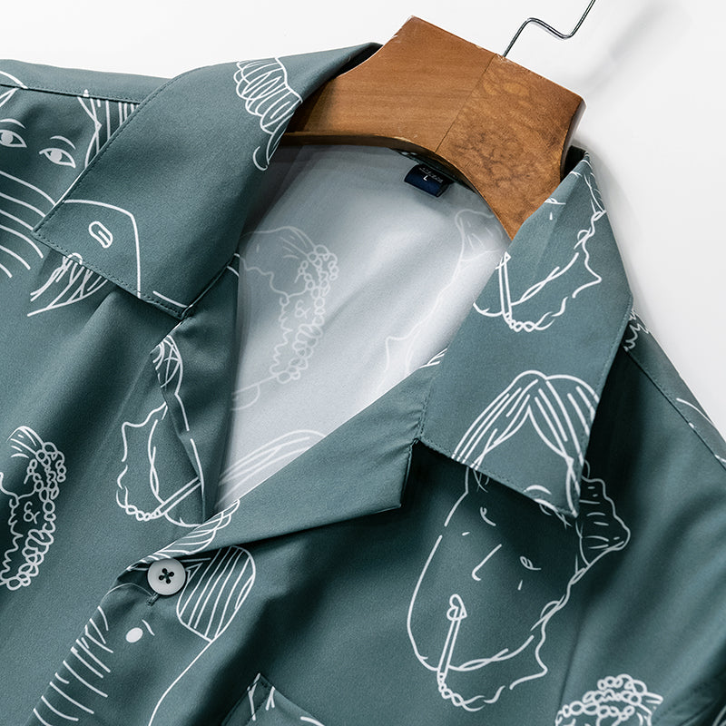 Bertrend - Camisa Estampada De Manga Curta