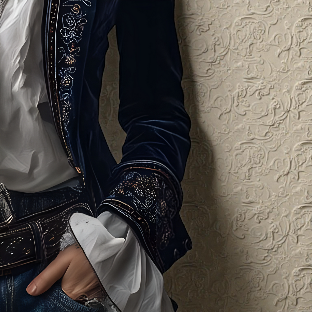 Naeva - Casaco de Veludo de Manga Comprida Elegância Suave