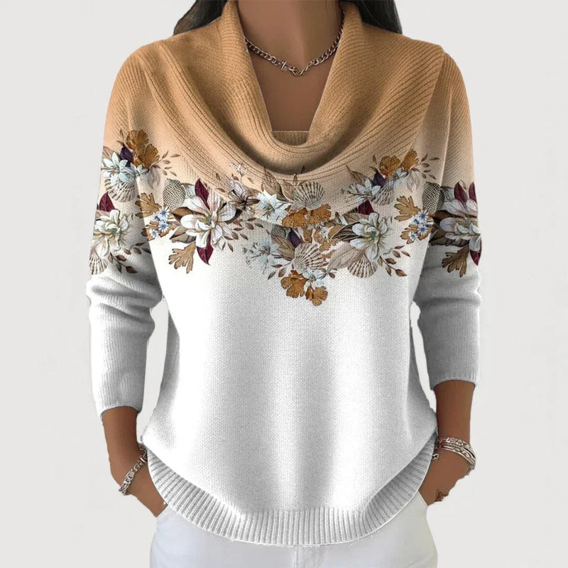 Sabatina - Camisola Com Padrão Floral E Gola Macia