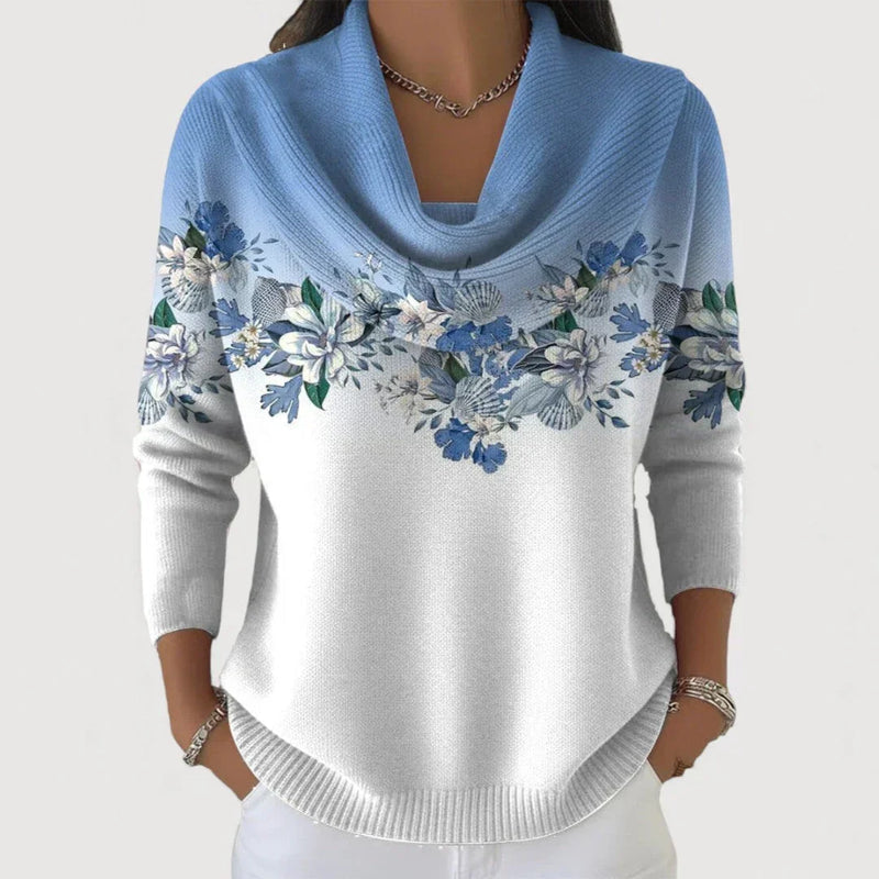 Sabatina - Camisola Com Padrão Floral E Gola Macia