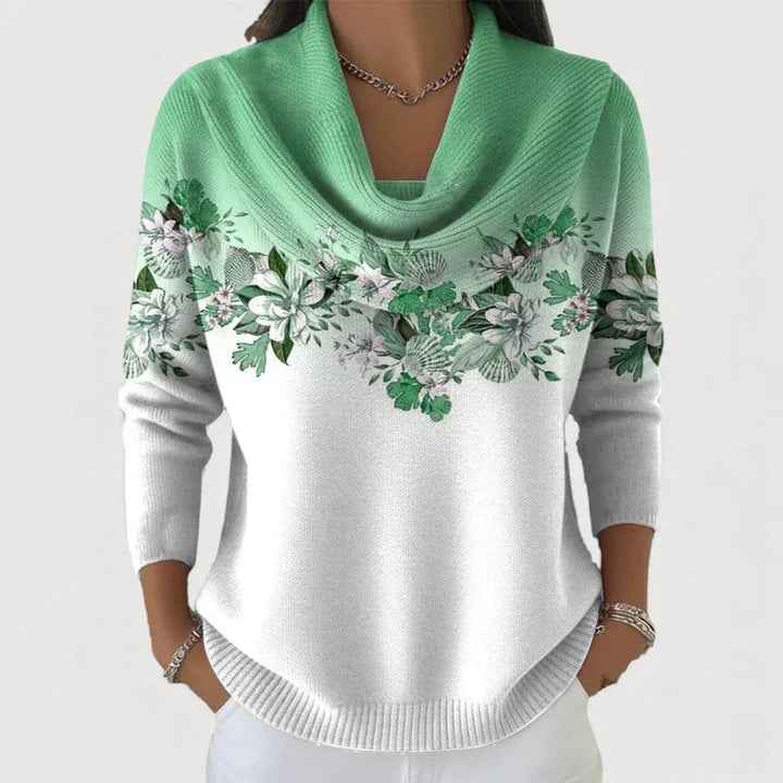 Sabatina - Camisola Com Padrão Floral E Gola Macia