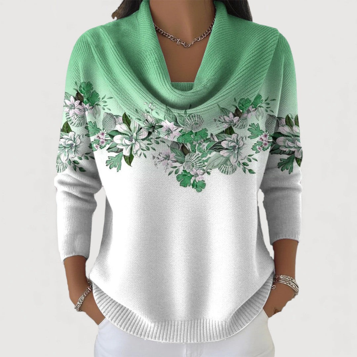 Ritika - Camisola Com Padrão Floral e Decote Suave