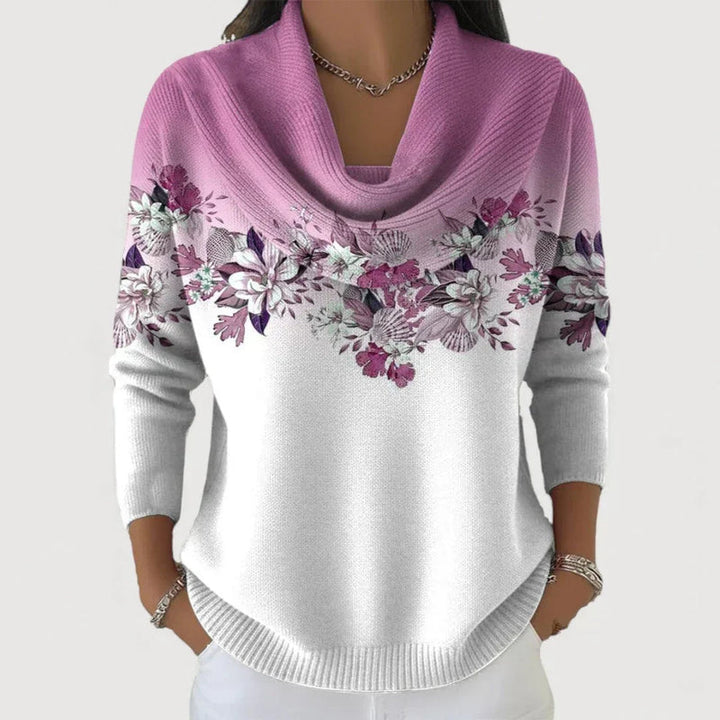 Sabatina - Camisola Com Padrão Floral E Gola Macia