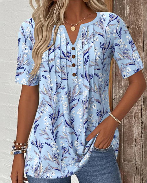 Taya - Blusa Com Estampado Floral Elegante