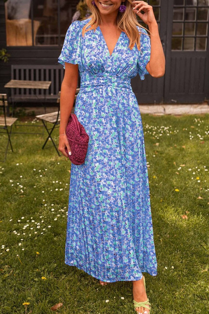 Capucine - Vestido Longo Elegante Com Flores