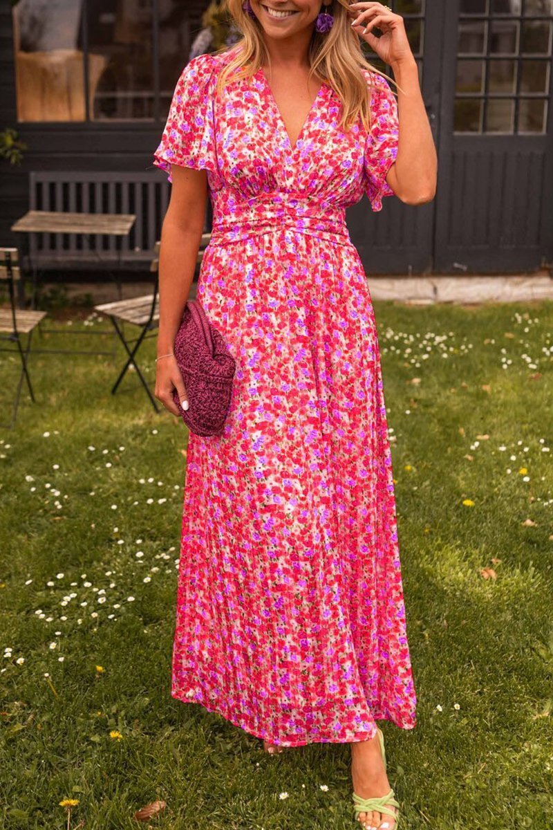 Capucine - Vestido Longo Elegante Com Flores