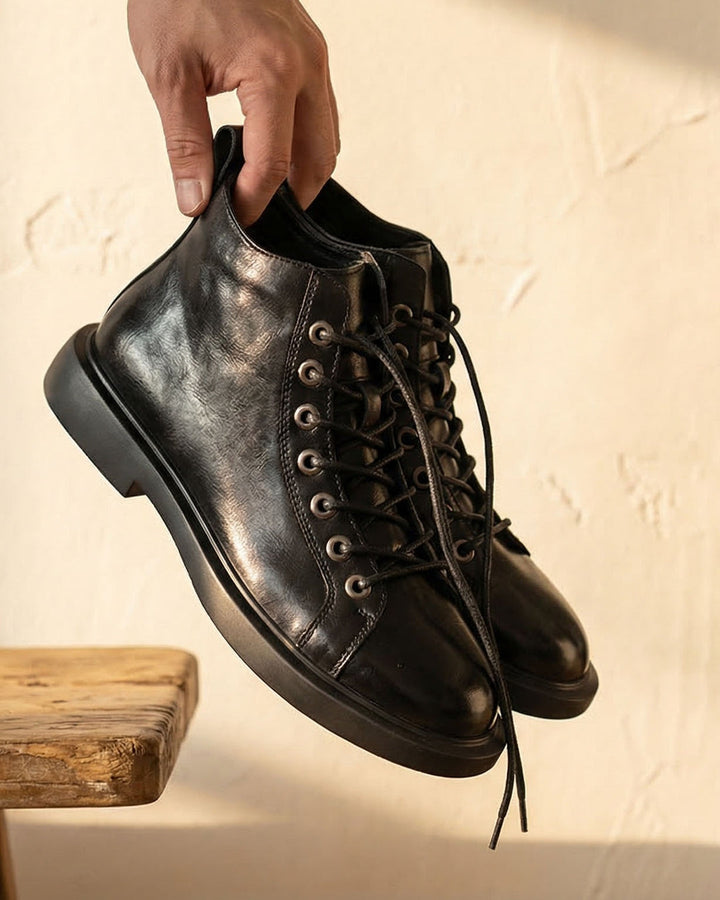 Kervens - Botas De Couro Com Atacadores