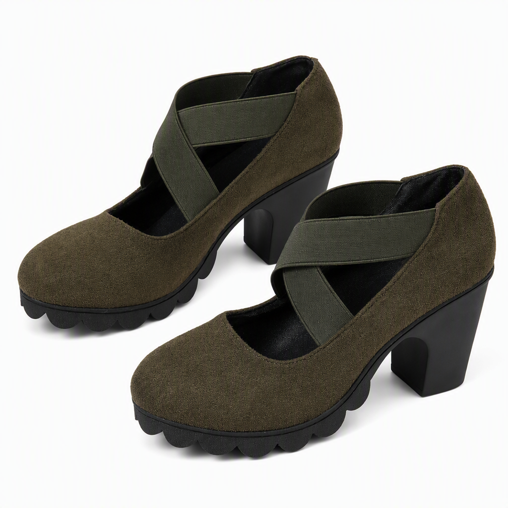 Magela - Sapatos Estilo Mary Jane Com Tiras Cruzadas