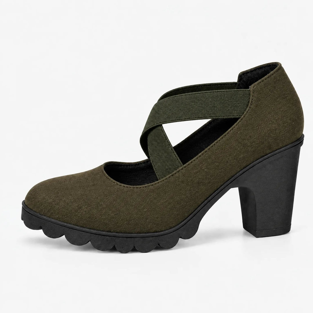 Magela - Sapatos Estilo Mary Jane Com Tiras Cruzadas