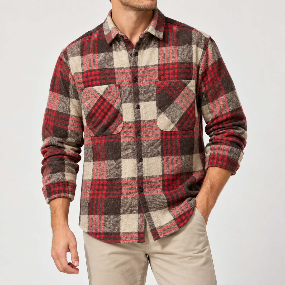 Joman - Camisa De Manga Comprida Xadrez Com Botões