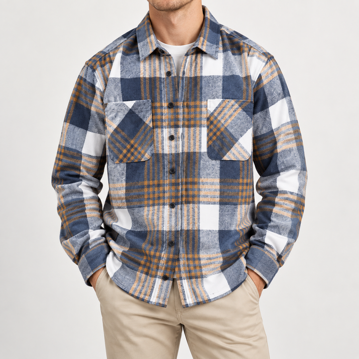 Joman - Camisa De Manga Comprida Xadrez Com Botões
