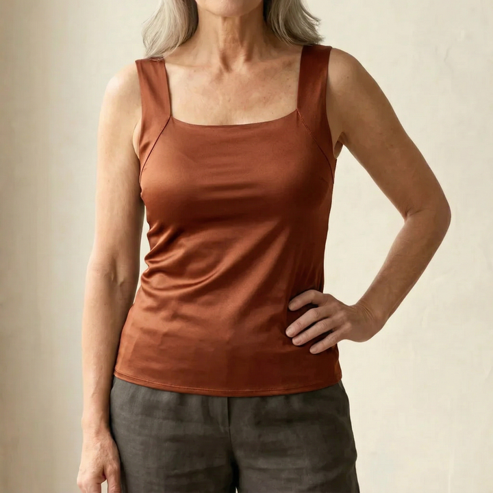 Neda - Camisola Sem Mangas Com Decote Quadrado