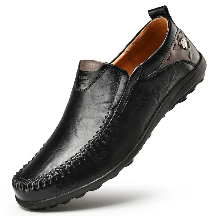 Shalav - Sapatos Casuais de Couro sem Atacadores