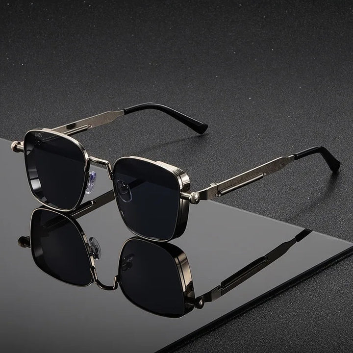 Modernglare - Óculos De Sol Quadrados Em Estilo Steampunk
