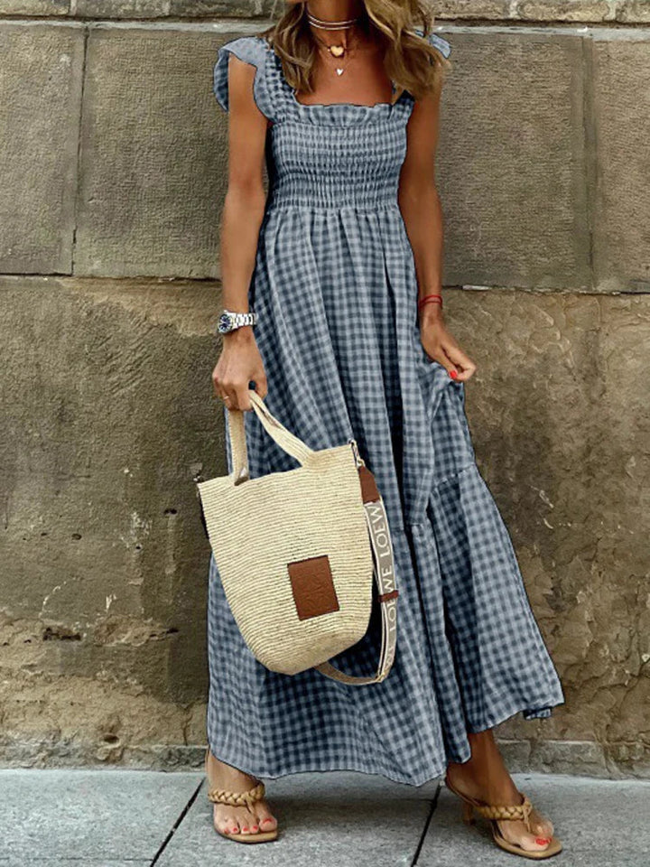 Jayne - Vestido Maxi SEM Mangas Com Decote Quadrado