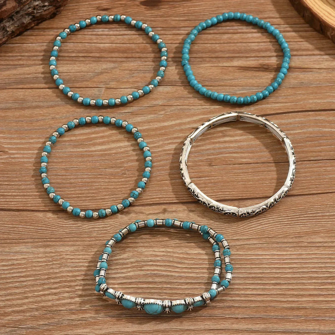 Nilay - Pulseiras Turquesa Em Estilo Boho