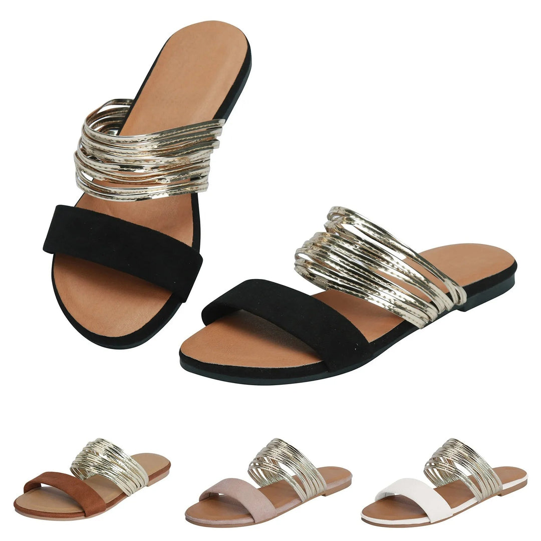 Mukaina - Sandália Plana Elegante e Antiderrapante
